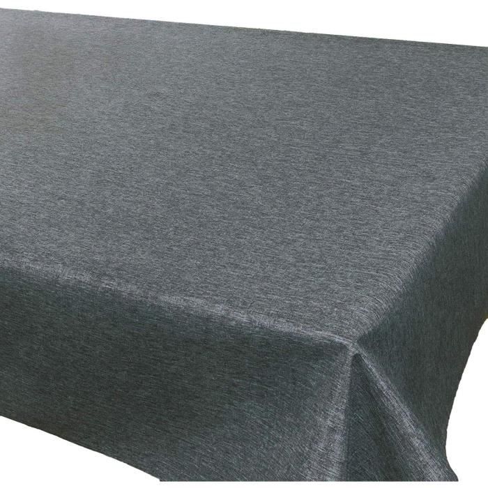Sous-Nappe PVC Gris 140x150 Cm - Protection De Table Rectangulaire - Teknigomme