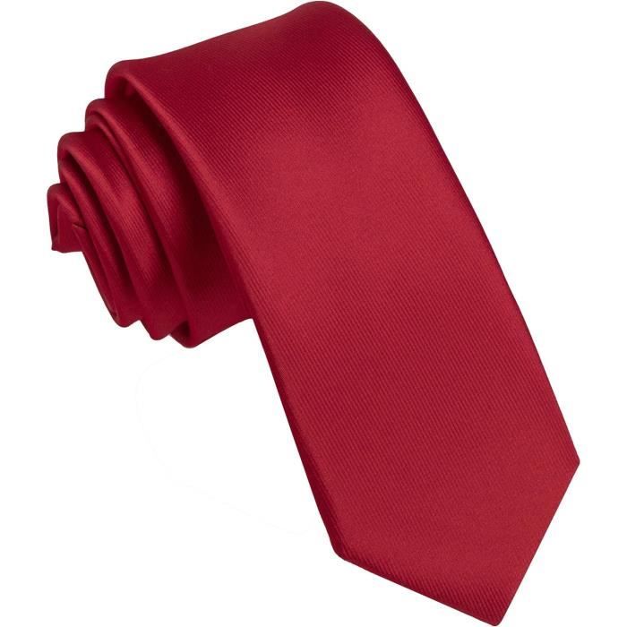 RluoX Cravate Homme 4CM Étroit Extra Silm Plusieurs Couleurs