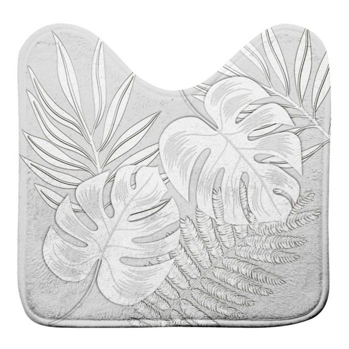 Tapis Contour WC Douceur D'Intérieur 45x45cm En Microfibre Imprimée - Collection Amber