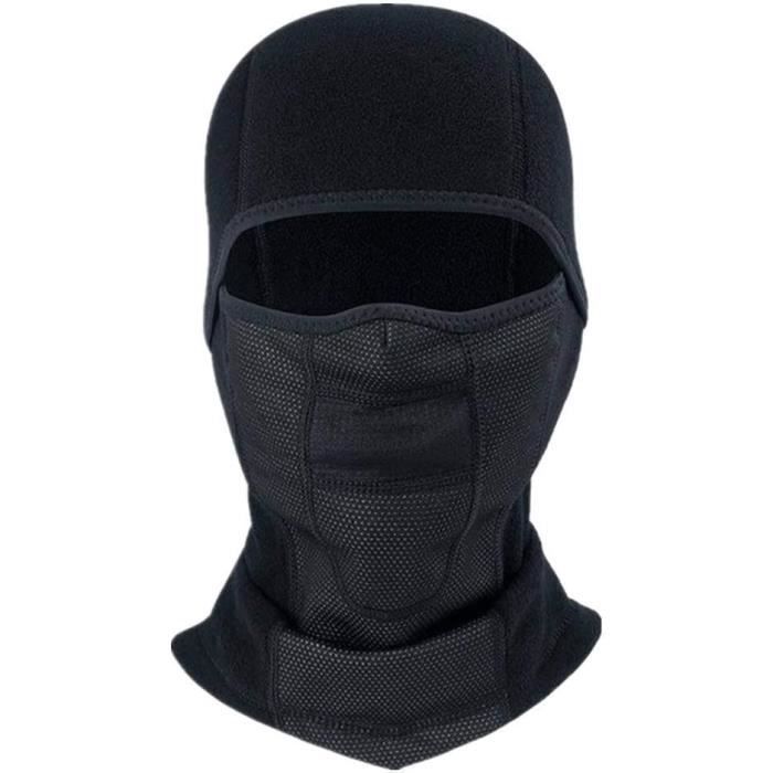 Balaclava Noir Cagoules Épais Passe-Montagne Respirant Cache-Cou Chaud Masque Homme Femme pour Ski Moto Cyclisme Velvet Noir 45 *