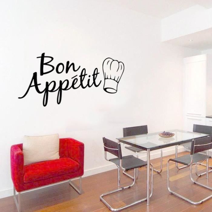 Bon appétit Devis Cuisine Sticker muraux Accueil Décalcomanies Autocollant mural