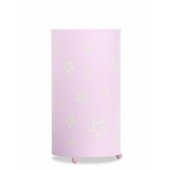 Petite Lampe De Chevet Fille Pour Chambre Bebe Et Enfant Moderne Etoiles Rose Cdiscount Puericulture Eveil Bebe
