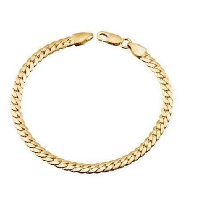NEW BRACELET Plaqué OR 19 cm Maille AMÉRICAINE 7 mm NEUF NEW BRACELET Plaqué OR 19 cm Maille AMÉRICAINE 7 mm NEUF