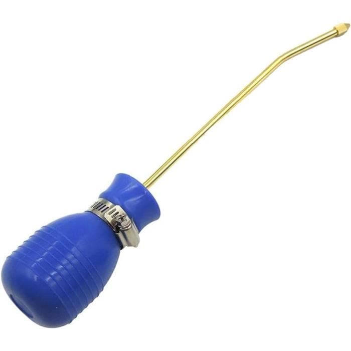 Pulvérisateur à Poudre Avec Tube Long (Diatomée, Farine...) - Silicone Transparent, Tube Laiton 22.9 Cm
