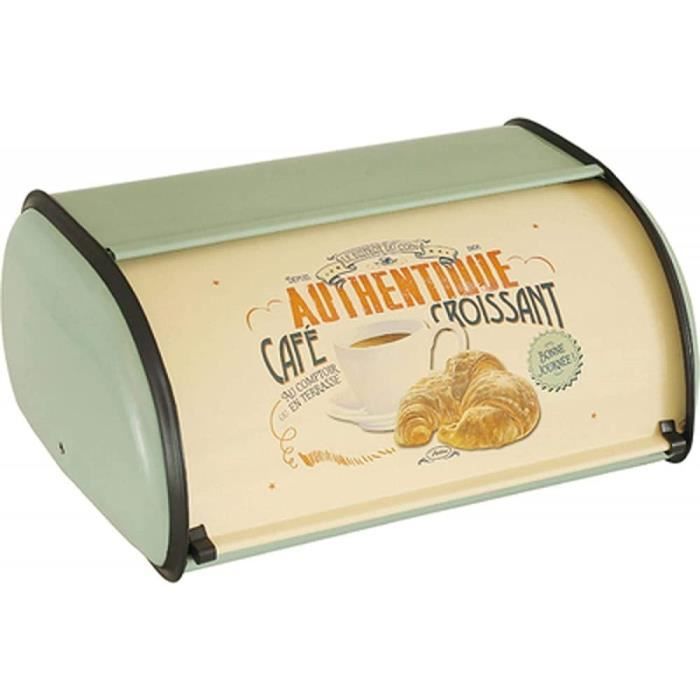 KING HOFF Boîte à Pain Spacieuse En Métal Pour Pain Et Biscuits - Longue Conservation Et Fraîcheur - 44 X 27 X 18,5 Cm - Rose