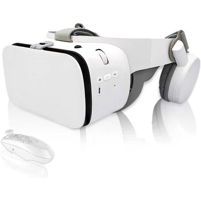 Casque VR, Casque de Réalité Virtuelle avec Télécommande VR pour