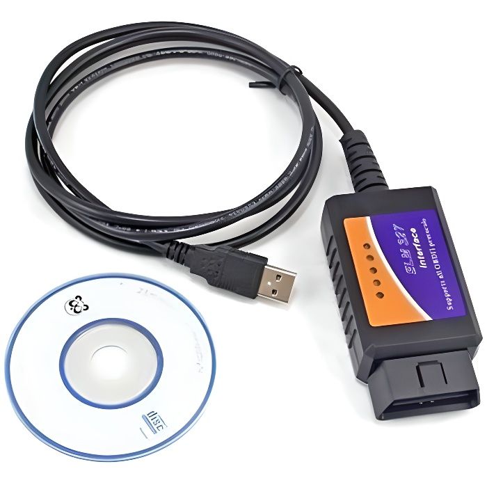 Outil Diagnostic Scanner ELM327 OBD2 USB - Cdiscount Auto