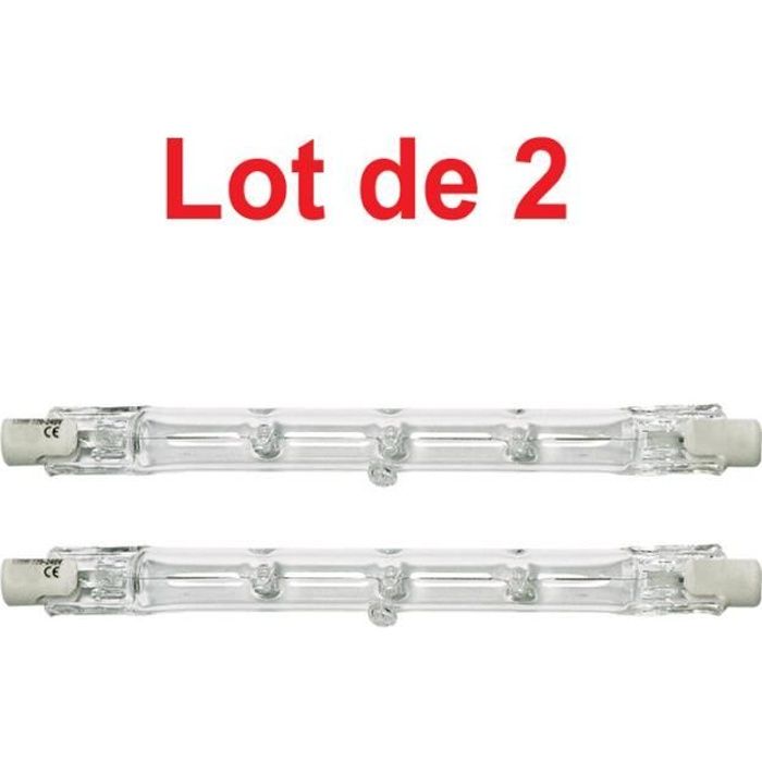 Ampoule Led R7s 118mm 500w KINGYEENUO Pack De 6 Ampoules à Halogène 230W R7s 118mm, Projecteur à Halogène Linéaire R7S Blanc Chaud 2700K 2100lm 230V J118 Ampoule De Sécurité Double Extrémité 118mm