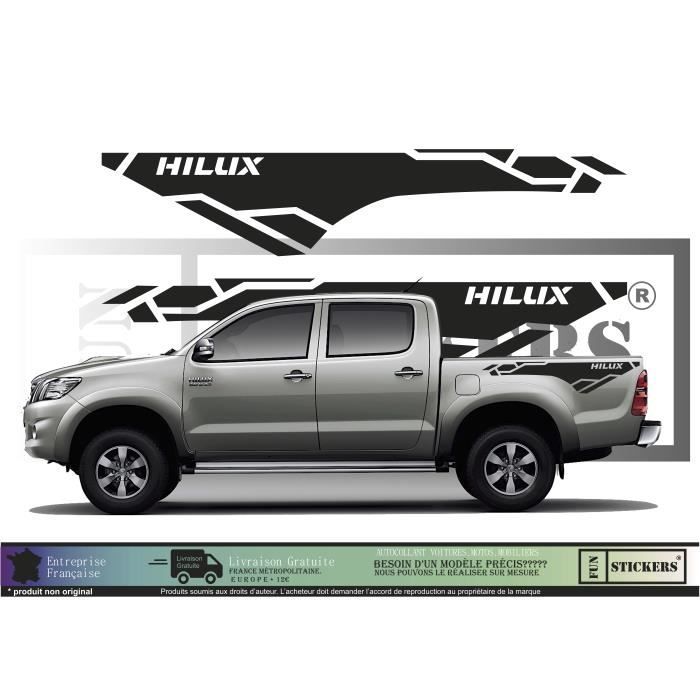 TOYOTA HILUX 4x4 - NOIR - Kit Complet - Tuning Sticker Autocollant Graphic Decals