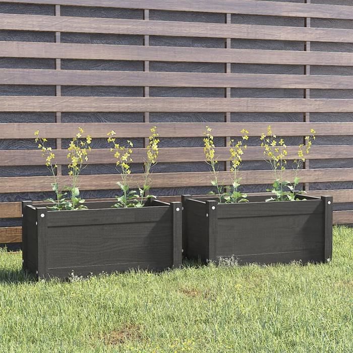 Jardinière Extérieure AVOID 73 Cm Avec Système Auto-arrosage - Pot Fleur Grande Taille Taupe - Cache-pot Design