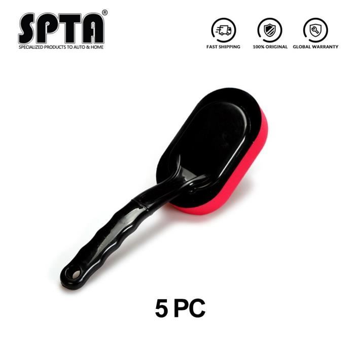 SPTA Lot De 6 Éponges Applicateurs Vernis à La Main - Applicateur Cire Voiture Professionnel, Rouge Et Orange