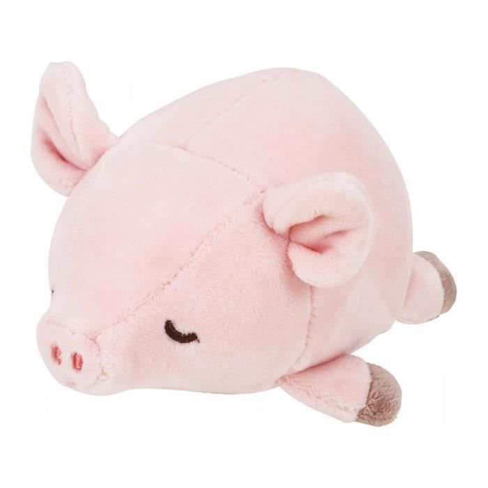 peluche - trousselier - cochon rose pinkie - 11 cm - moelleuse et relaxante