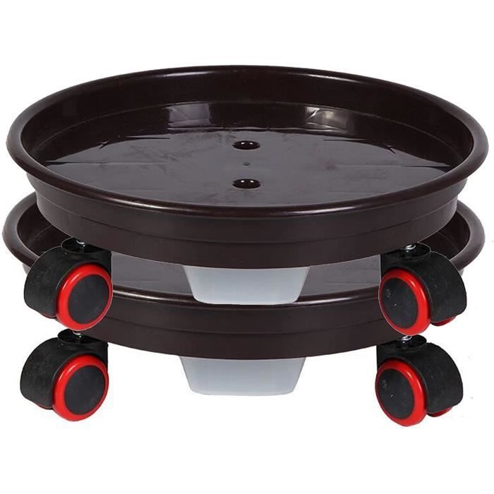 Support Plante Roulettes Réglable Ø41-58cm - Capacité 200kg - Pour Pots, Seaux, Poubelles