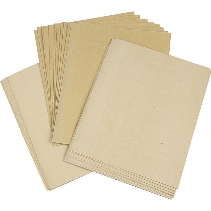 Set de papier abrasif pour ponçage à sec et à l'eau en 3 granulosité , 80 ,  120 et 150 - 10 feuilles de chaque. réf 13077 - Cdiscount Bricolage