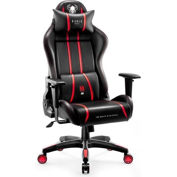 Diablo X One Chaise Gaming Fauteuil de Gamer de Bureau Accoudoirs Skaï Oreiller Cousin Lombaire Craft - vue 4
