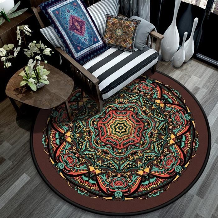 DTY-779 Tapis nordique pour chambre à coucher décoration de salon de Style  marocain chaise antidérapante Manda Diameter 140cm - Cdiscount Maison