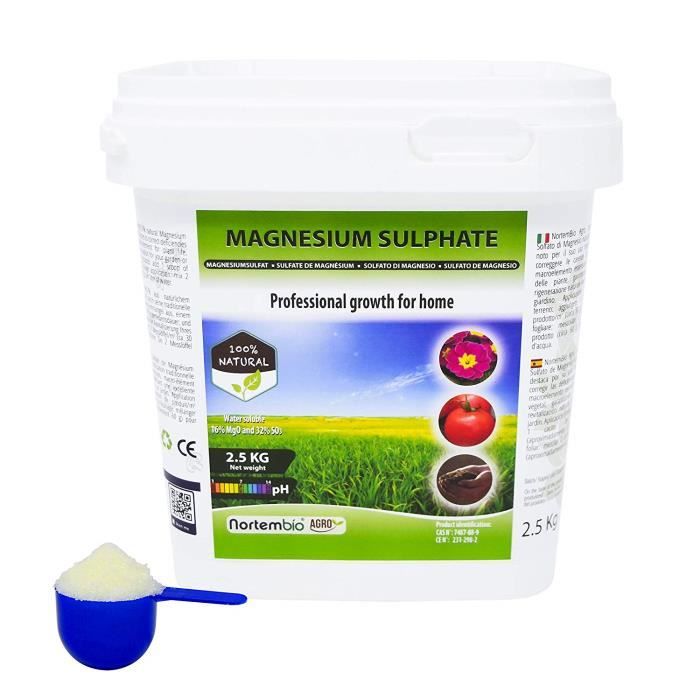 Nortembio Agro Sulfate de Magnésium Naturel 2,5 Kg. Utilisation