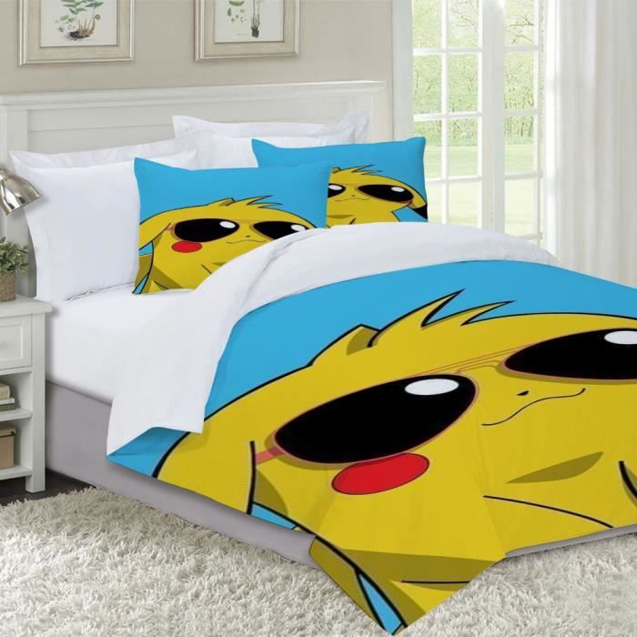 Ensemble Peluche Et Jeté De Lit Pikachu Pokemon - 40x50 Pouces - Neuf