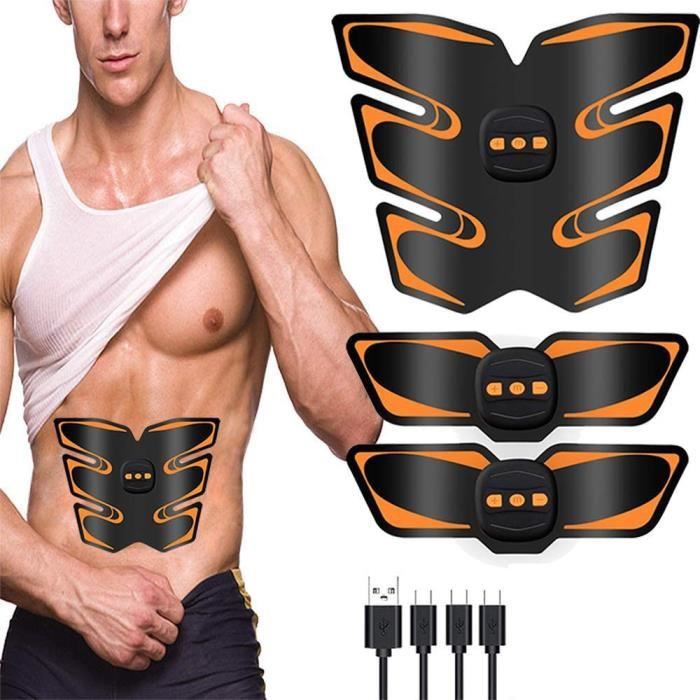 Zhailyn Electrostimulateur Musculaire, 5Pcs EMS Ceinture Abdominale  Electrostimulation, Stimulateur Appareil Entraînement Abdominal, pour Femme  Homme