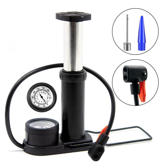 Pompe à Vélo Portable Manuelle - Haute Pression, Compacte, Pour VTT, Route, Ballons, Camping
