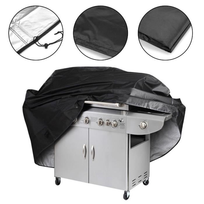 Housse De Protection Pour Barbecue Extérieur - Imperméable, Polyester Avec Revêtement PU, Taille 145x61x117 Cm