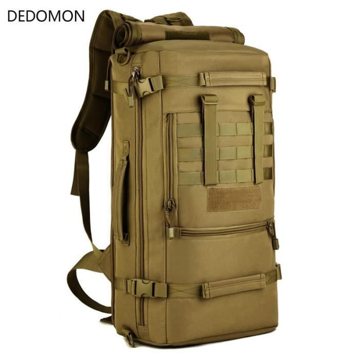 Sac à Dos Militaire TREX 60L – Kaki Camouflage – Randonnée Airsoft – ARES
