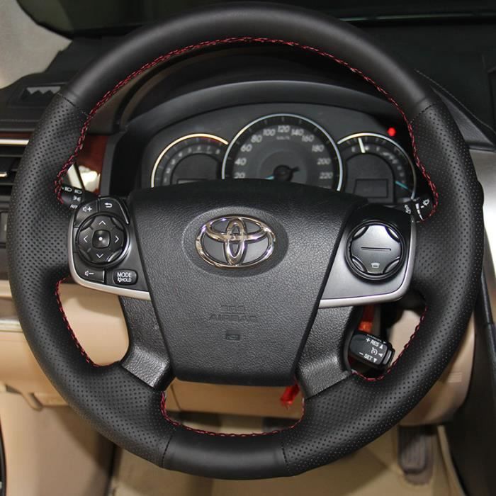 Housse De Volant De Voiture En Cuir Microfibre Noir à Coudre