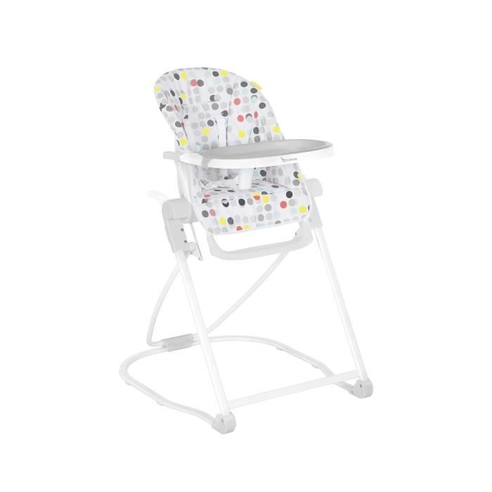 Badabulle Chaise Haute Compacte Confetti Gris Cdiscount Puericulture Eveil Bebe