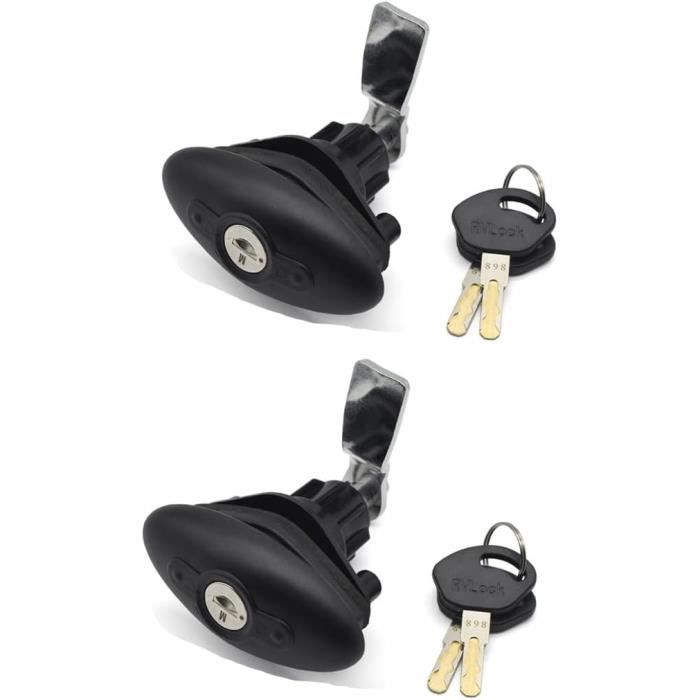 Poignée, verrou et serrure extérieure pour porte de camping-car, caravane & van aménagé - H2R Equipements
