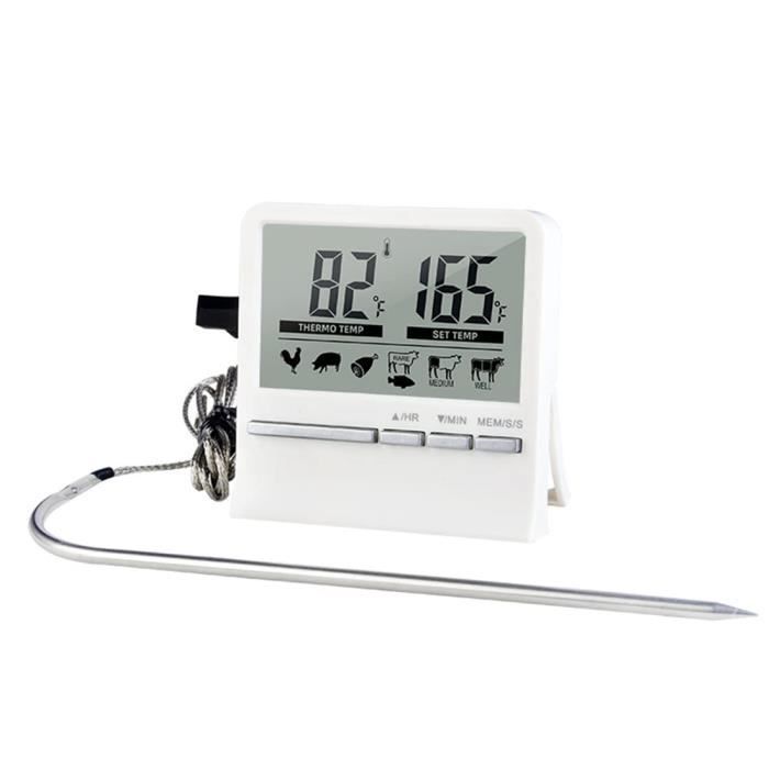 Thermomètre De Cuisson Numérique RÖSLE - Sonde Barbecue Avec Aimant - Plage -20°C à 250°C - Acier Inox