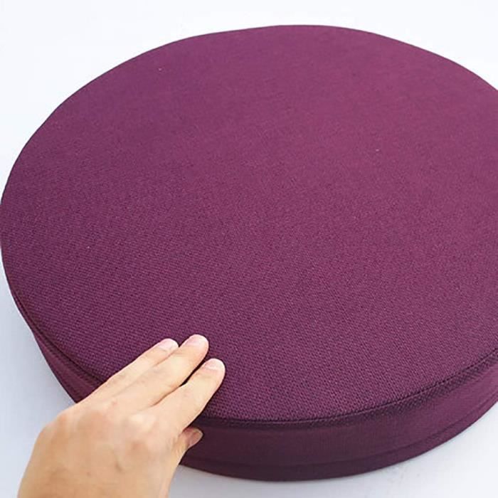 Coussin Rond épais 50 Cm - Velours Doux Pour Sol, Salon, Chambre - Gris Foncé