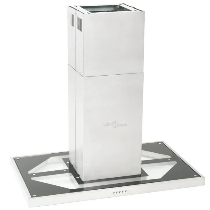 Hotte îlot - CUQUE - AB50663 - Acier inoxydable - 90 cm - 756 m³/h - 3 vitesses - LED
