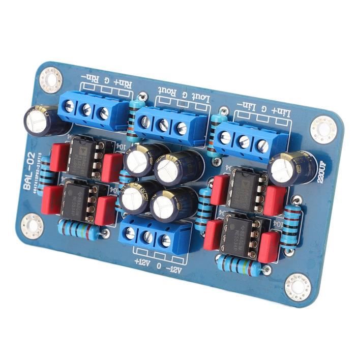 Module Préampli Micro Dynamique AD828 - Double Canal | Carte Amplifiée Basse Tension | Pour Guitare, Instruments