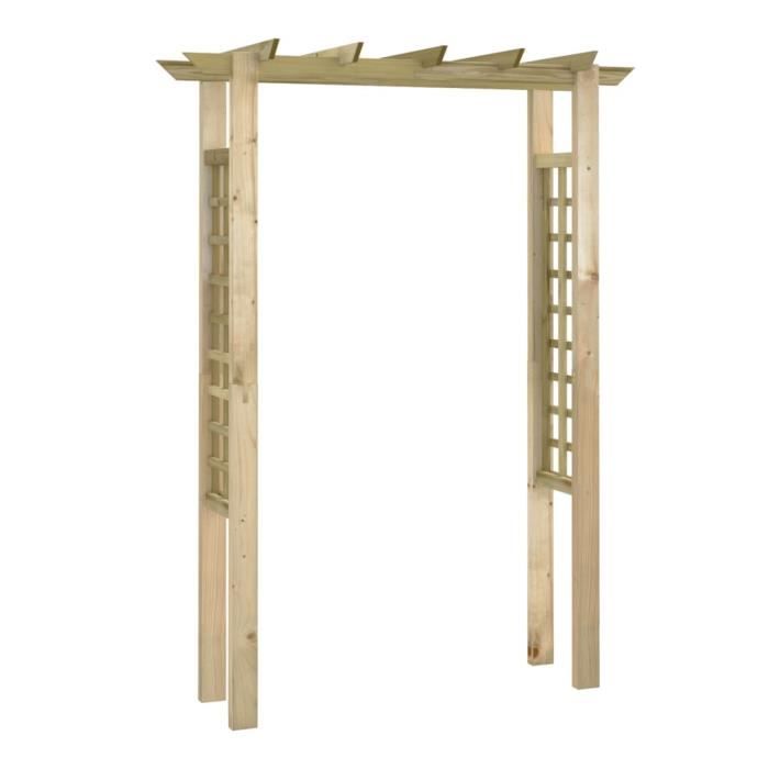 Tonnelle / Arche pour rosiers - GAROSA - Bois de pin imprégné - 150 x 60 x 204 cm - Résistance à la pourriture