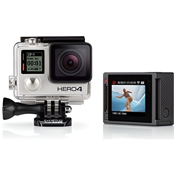 Caméra Vidéo - GoPro - HERO 4 - Étanche - 12 MP - Wi-Fi Bluetooth