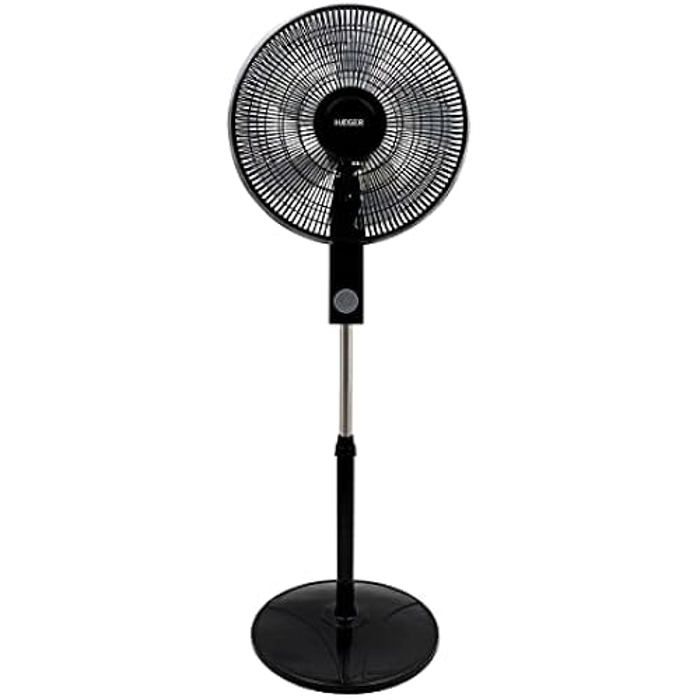 Ventilateur sur pied - HAEGER - Modèle lisse - 5 lames 40 cm - 3 vitesses - Oscillation 90° - Aeg