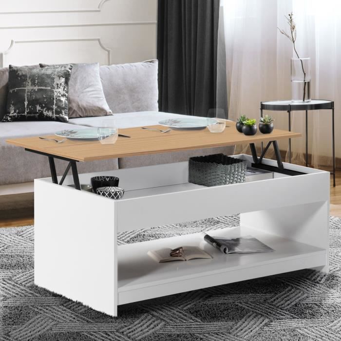 Table Basse Plateau Relevable Soa Bois Blanc Plateau Hetre Achat Vente Table Basse Table Basse Plateau Relevable Soldes Sur Cdiscount Des Le 20 Janvier Cdiscount