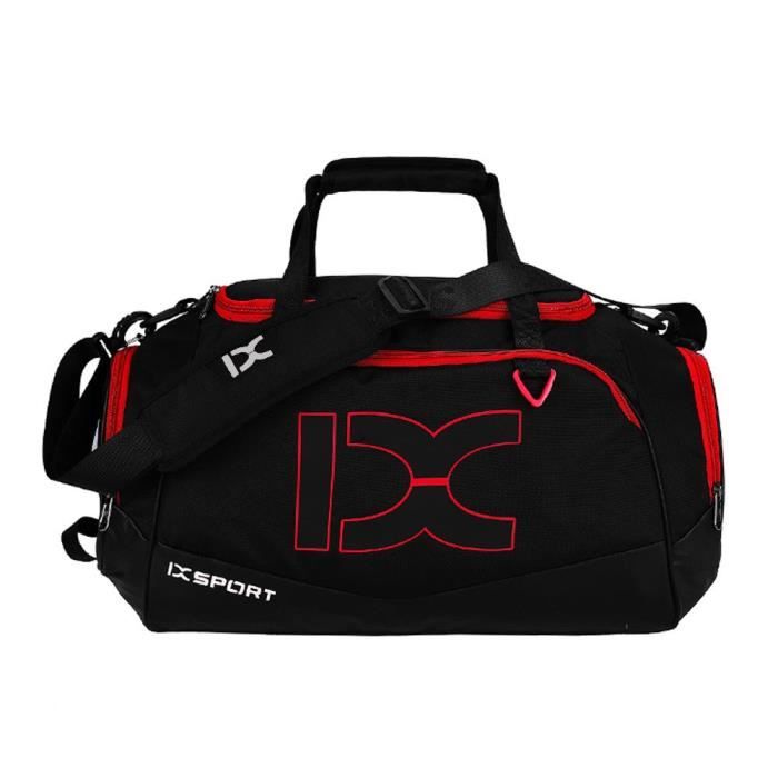 Sac de Sport Avec Compartiment Chaussures Imperméable Sac de Voyage Grande  Capacité Homme et Femme Pour Gym Fitness - Noir Rouge Noir/Rouge -  Cdiscount Sport