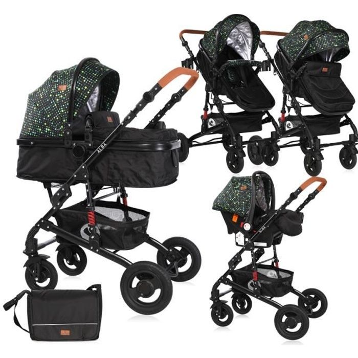 XUHAHAZNSH Poussette b/éb/é Poussette 3 en 1 couch/ée ou amortissante Pliante l/ég/ère Enfant Recto-Verso