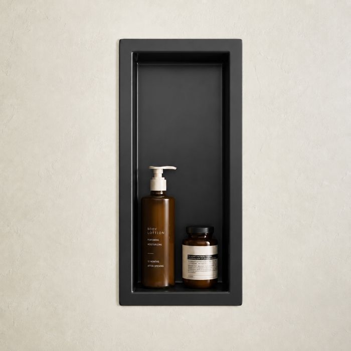 Mai & Mai Étagère murale à carreler chromé 30x60x8 3cm niche de douche à encastrer en inox
