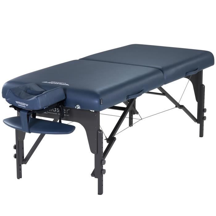 Master Massage 79cm Extra Large Montclair Table de Massage Pliante à mémoire de forme-Bleu royal