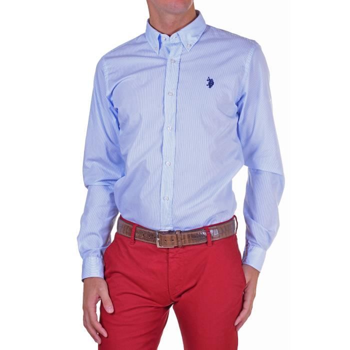 U.S Polo Assn. USA PATCH SHIRT BD Marine - Livraison Gratuite |  CiellecncShops ! - Vêtements Chemises manches longues Homme 79,99 €