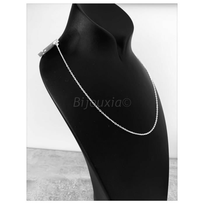 Argent Massif 925//000 Chaîne Maille Forçat- 18 cm Bijoux Bracelet fin