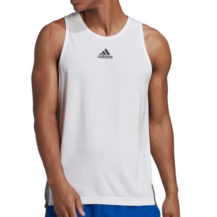 Debardeur Blanc Homme Adidas HN8511