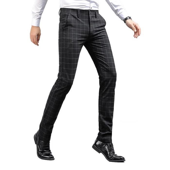 Pantalon a sales carreau homme skinny