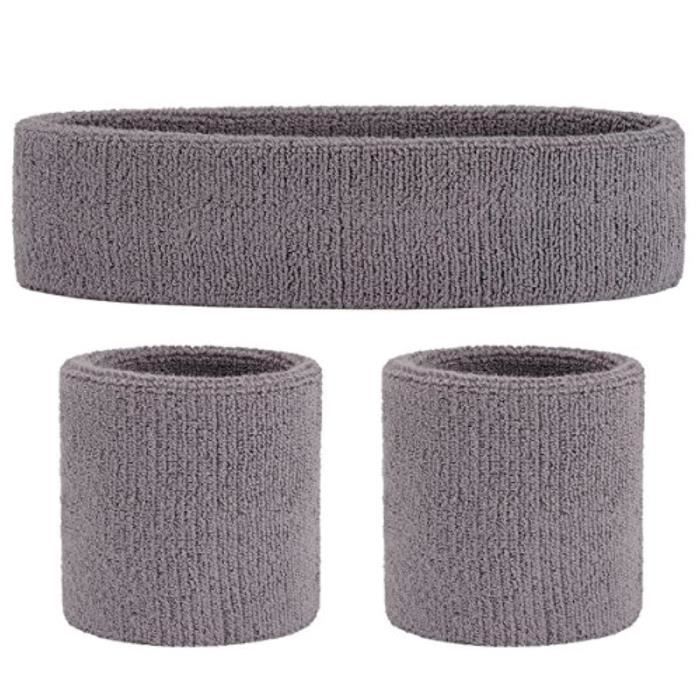 Lot De 4 Bandeaux De Transpiration Sport - Serre-Poignets Anti-Sueur Pour Gym, Tennis, Basket