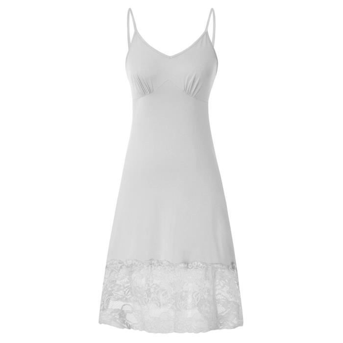 Robe,Belle époque robes femmes dentelle ourlet pleine robe à bretelles