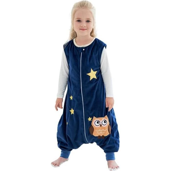 Gigoteuse bébé,Gigoteuses Bébé Fille Garçon avec des Pieds Hiver Automne Pyjama,Bleu Foncé,cadeau parfait pour Bébé,2-3 Ans,M