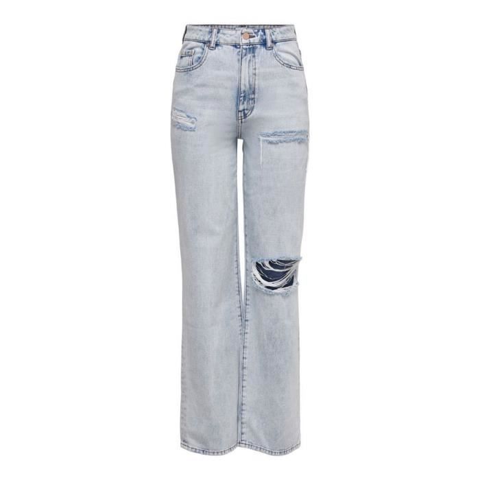 Jeans ONLY Femme – Coupe Mid Flared, Taille Mi-Haute, En Coton Stretch, Pour Un Look Décontracté Et Tendance