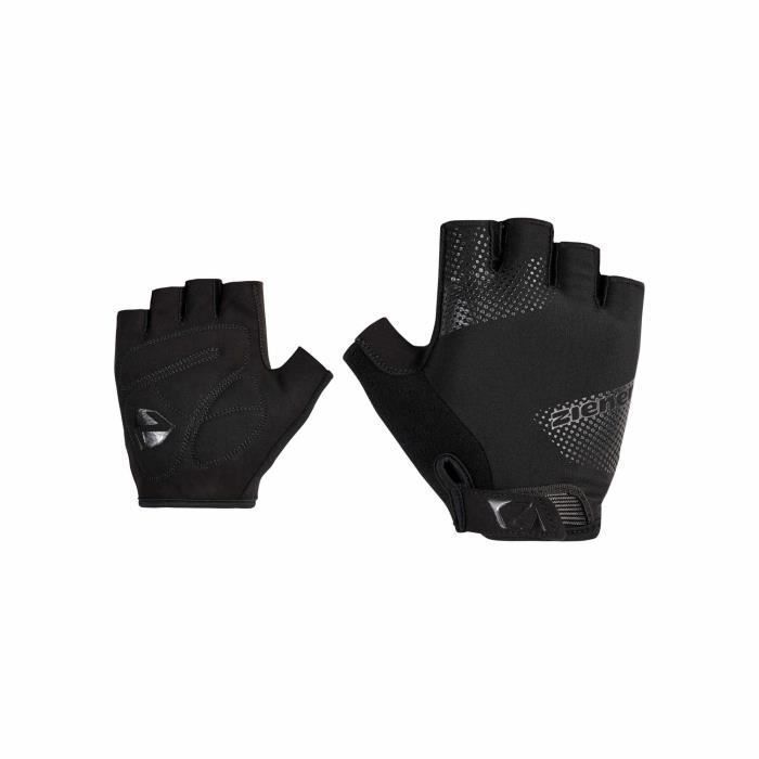 Gants de cyclisme courts Ziener Camillo - Noir - Homme - Taille 95 - Paume rembourrée - Respirant
